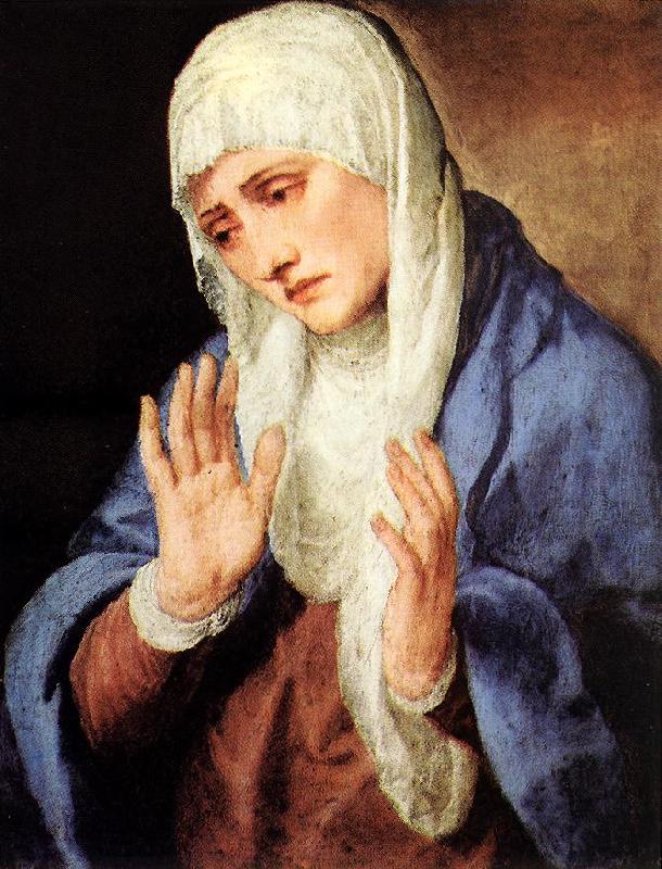 TIZIANO Vecellio Mater Dolorosa (with outstretched hands) aer oil painting image